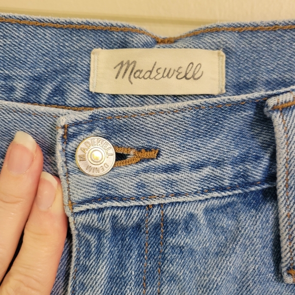 Madewell Baggy Tapered High Rise Blue Denim Jeans Size 32 100% Cotton - Picture 5 of 14